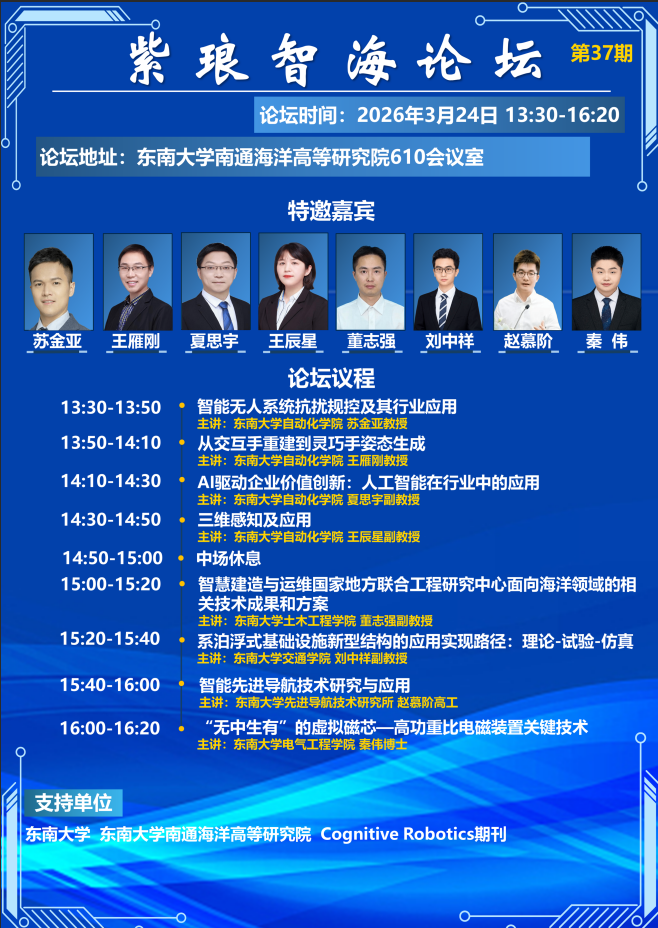 第三十七期紫琅智海论坛于2026年3月24日召开！